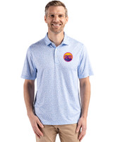 Colorado Rockies City Connect- Cutter & Buck Pike Recycled Flora Print Mens Big & Tall Polo Atlas Light Blue Front