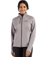 Houston Astros City Connect- Cutter & Buck Peshastin Epic Versatility Recycled Fleece Womens Full Zip Jacket Elemental Grey Heather Front