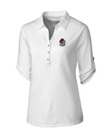 Georgia Bulldogs Cutter & Buck Womens Elbow-Sleeve Thrive Polo White Mannequin