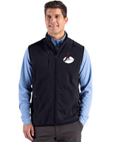 Arizona Cardinals Historic Cutter & Buck Hunts Point Recycled Fleece Mens Hybrid Full Zip Vest Black Front