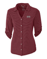 Mississippi State Bulldogs Cutter & Buck Academy Elbow Sleeve Womens Top Bordeaux Mannequin