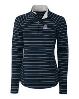 Arizona Wildcats Cutter & Buck Womens Long Sleeve Evie Half Zip Liberty Navy Mannequin