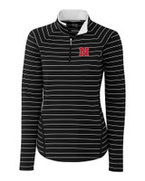 Nebraska Cornhuskers Cutter & Buck Womens Long Sleeve Evie Half Zip Black Mannequin