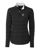 Georgia Bulldogs Cutter & Buck Womens Long Sleeve Evie Half Zip Black Mannequin