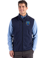 Philadelphia Phillies City Connect Cutter & Buck Hunts Point Recycled Fleece Mens Hybrid Full Zip Vest Navy Blue Front