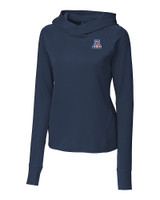 Arizona Wildcats Cutter & Buck Womens Traverse Sweatshirt Hoodie Liberty Navy Mannequin