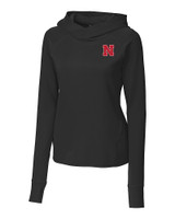 Nebraska Cornhuskers Cutter & Buck Womens Traverse Sweatshirt Hoodie Black Mannequin