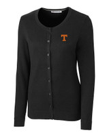 Tennessee Volunteers Cutter & Buck Womens Lakemont Cardigan Sweater Black Mannequin