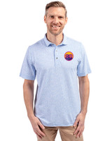 Colorado Rockies City Connect- Cutter & Buck Virtue Recycled Botanical Print Featherlight Pique Mens  Polo Atlas Light Blue Front