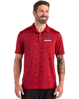 Chicago Bears Americana Cutter & Buck Coastline Recycled Double Peached Camo Print Mens Polo Cardinal Red Front