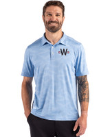 Washington Nationals City Connect- Cutter & Buck Coastline Recycled Double Peached Camo Print Mens Polo Atlas Light Blue Front