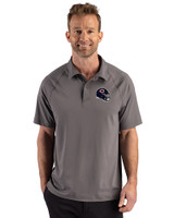 Chicago Bears NFL Helmet Cutter & Buck Prospect Recycled Featherlight Stretch Mens Sport Polo Elemental Grey Front