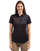 Arizona Diamondbacks City Connect- Cutter & Buck Prospect Recycled Featherlight Stretch Womens Polo Black Front