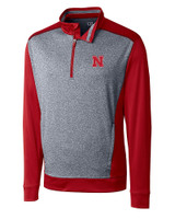 Nebraska Cornhuskers Cutter & Buck Big & Tall Replay Half Zip Cardinal Red Mannequin
