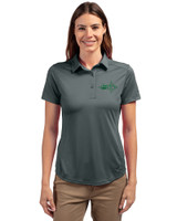 Seattle Seahawks Rivalries Cutter & Buck Prospect Recycled Featherlight Stretch Womens Polo Elemental Grey Front