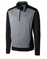 Mississippi State Bulldogs Cutter & Buck Big & Tall Replay Half Zip Black Mannequin