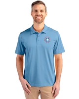 Tennessee Titans -  Cutter & Buck Prospect Epic Confidence Recycled Textured Stretch Mens Big & Tall Polo Atlas Light Blue Front