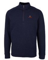 Illinois Fighting Illini Cutter & Buck Mens Coastal Half-Zip Liberty Navy Mannequin