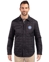 Tennessee Titans -  Cutter & Buck Rainier Recycled Insulated Puffer Mens Big & Tall Full Zip Shirt Jacket Black Front