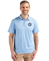 Tennessee Titans -  Cutter & Buck Coastline Recycled Double Peached Mens Polo Atlas Light Blue Front