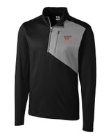 Virginia Tech Hokies Cutter & Buck Shaw Hybrid Half Zip Black Mannequin