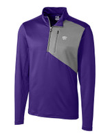 Kansas State Wildcats Cutter & Buck Shaw Hybrid Half Zip College Purple Mannequin