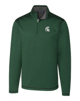 Michigan State Spartans Cutter & Buck Evergreen Reversible Overknit Hunter Green Mannequin