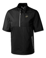 Purdue Boilermakers Cutter & Buck Fairway Short-Sleeve Half-Zip Jacket Black Mannequin