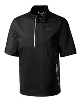 Arkansas Razorbacks Cutter & Buck Fairway Short-Sleeve Half-Zip Jacket Black Mannequin