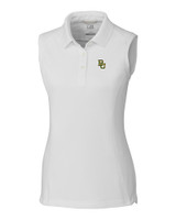 Baylor Bears Cutter & Buck Womens Advantage Polo Sleeveless White Mannequin