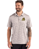 Bryant University Bulldogs Cutter & Buck Coastline Recycled Double Peached Camo Print Mens Polo CONCRETE Front