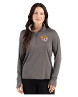Bethune-Cookman Wildcats Cutter & Buck Forge Recycled Four-Way Stretch Womens Quarter Zip Pullover Dark Black Heather Front