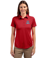 Arizona Wildcats Cutter & Buck Prospect Eco Textured Stretch Recycled Womens Short Sleeve Polo Cardinal Red Front