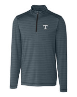 Tennessee Volunteers Cutter & Buck Holman Stripe Half Zip Black Heather Mannequin