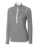 Tennessee Volunteers Cutter & Buck L/S 3/4 Zip Trevor Stripe White Mannequin