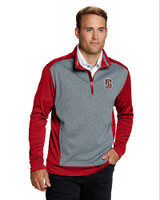 Stanford Cardinal  Cutter & Buck Big & Tall Replay Half Zip Cardinal Red Front