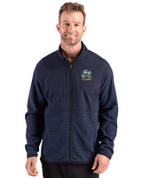 Notre Dame Fighting Irish Alumni - Cutter & Buck Hunts Point Recycled Fleece Mens Hybrid Full Zip Jacket
 Navy Blue Front