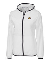 Missouri Tigers Cutter & Buck Womens Breaker Hooded Jacket White Mannequin