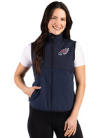 Philadelphia Eagles Americana - Cutter & Buck Hunts Point Recycled Fleece Womens Hybrid Full Zip Vest Navy Blue Front