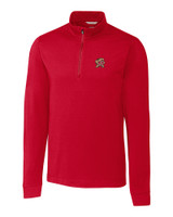 Maryland Terrapins Cutter & Buck Advantage Mens Zip Mock Cardinal Red Mannequin
