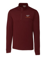 Virginia Tech Hokies Cutter & Buck Advantage Mens Zip Mock Bordeaux Mannequin