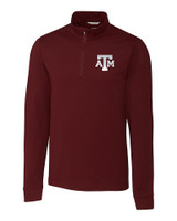 Texas A&M Aggies Cutter & Buck Advantage Mens Zip Mock Bordeaux Mannequin