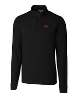 Arkansas Razorbacks Cutter & Buck Advantage Mens Zip Mock Black Mannequin