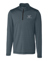 Virginia Tech Hokies Cutter & Buck Holman Stripe Half Zip Black Heather Mannequin