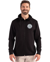 Ellsworth Clique Haven Recycled Mens Full Zip Hooded Sweatshirt Black Front