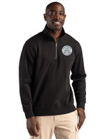 Ellsworth Clique Drive Recycled Unisex Quarter Zip Sweatshirt Black Front