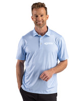Los Angeles Rams Monochromatic - Cutter & Buck Pike Recycled Lattice Print Mens Polo Atlas Light Blue Front