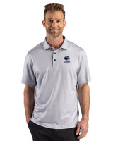 Penn State Nittany Lions Alumni Cutter & Buck Pike Recycled Lattice Print Mens Big & Tall Polo Elemental Grey Front