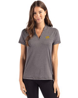 Los Angeles Rams  - Cutter & Buck Forge Recycled Four-Way Stretch Heathered Womens Blade Top Dark Black Heather Front