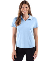 Cutter & Buck Virtue Recycled Heathered Featherlight Pique Womens Polo Atlas Heather Front